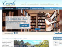 Tablet Screenshot of concordiaretirement.com
